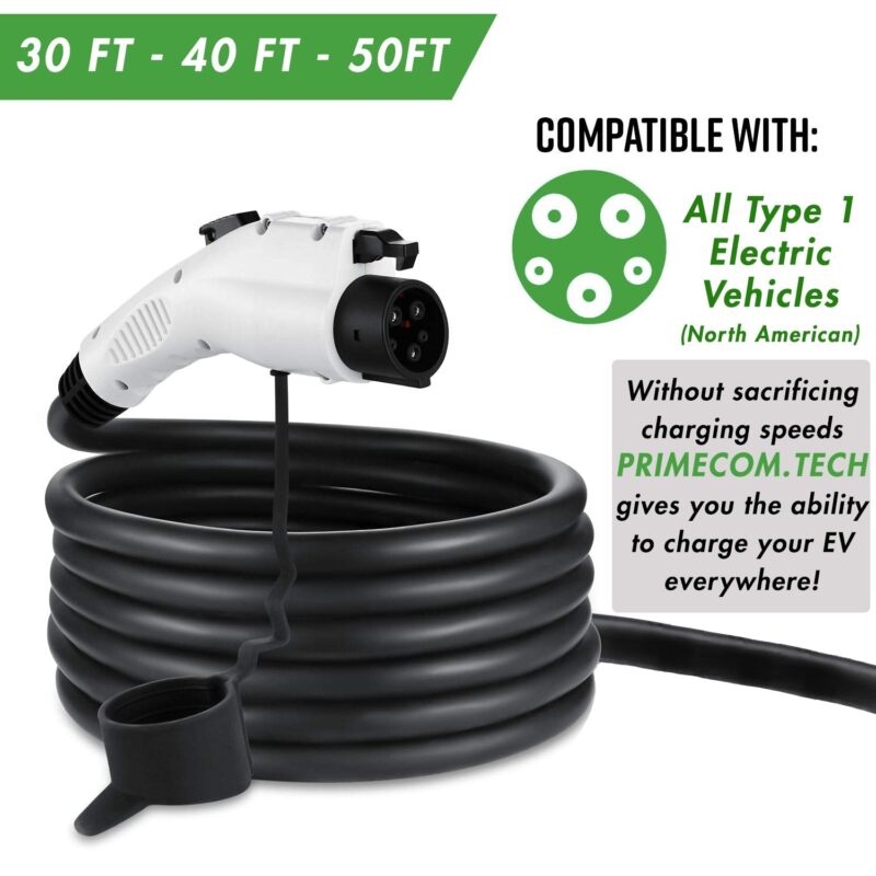 Primecom 32 Amp Level 2 Electric Vehicle (EV) Charger Amperage Adjustable Only In ElectoGb
