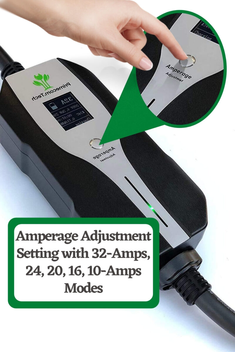 Primecom 32 Amp Level 2 Electric Vehicle (EV) Charger Amperage Adjustable Only In ElectoGb