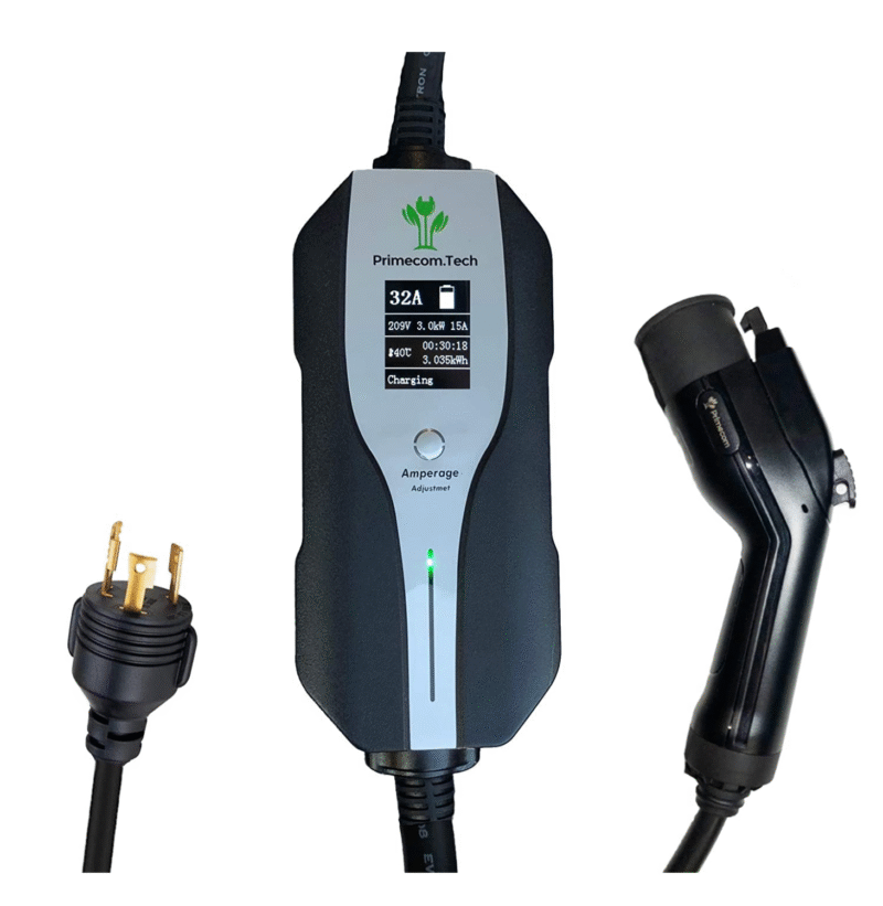 Primecom 32 Amp Level 2 Electric Vehicle (EV) Charger Amperage Adjustable Only In ElectoGb